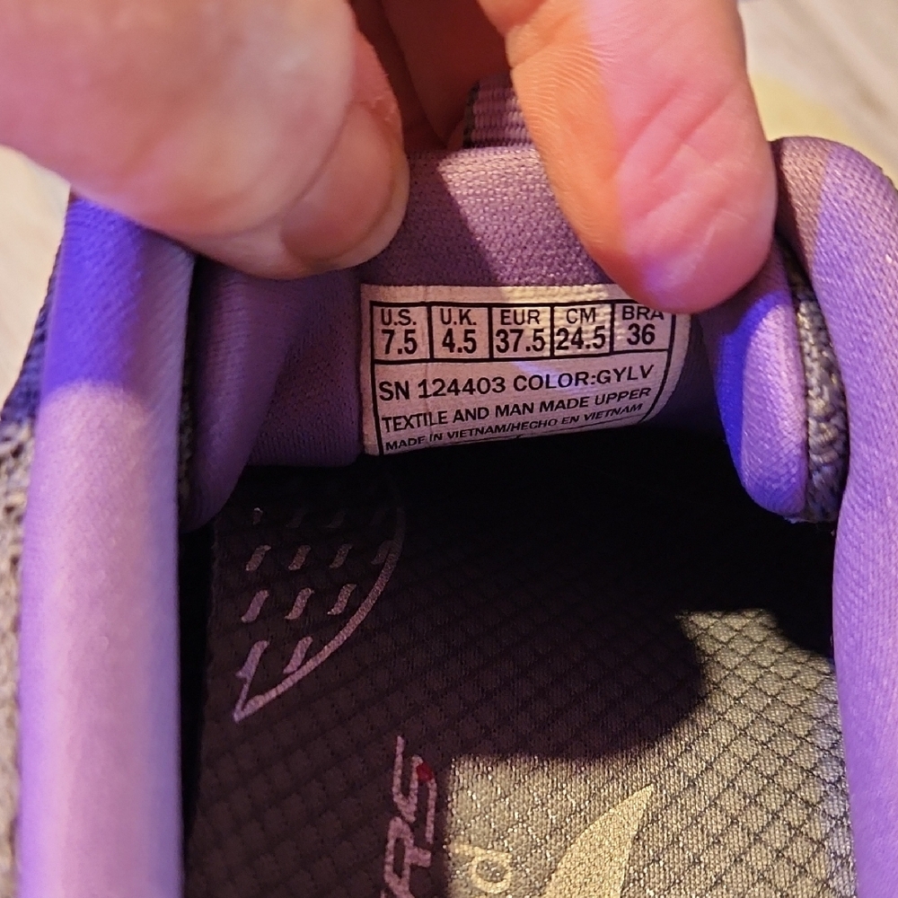 Skechers Women's Gray and Purple Athletic Shoes - Picture 4 of 5